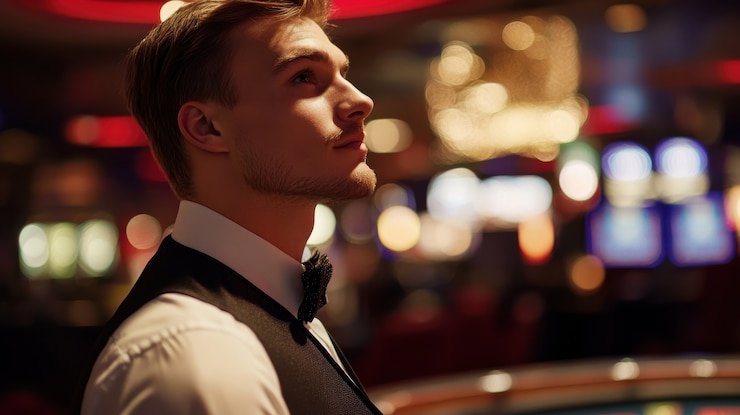 dingdong88 Free Bet Blackjack table with dealer and live cards